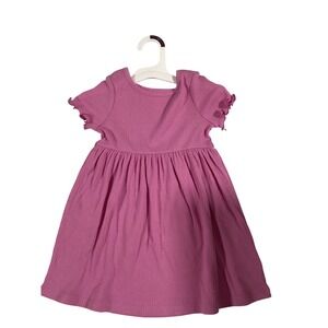 Cat & Jack Baby Girl Dress 2T Pink Short Sleeve Ribbed‎ Ruffle. 2 in this sale.